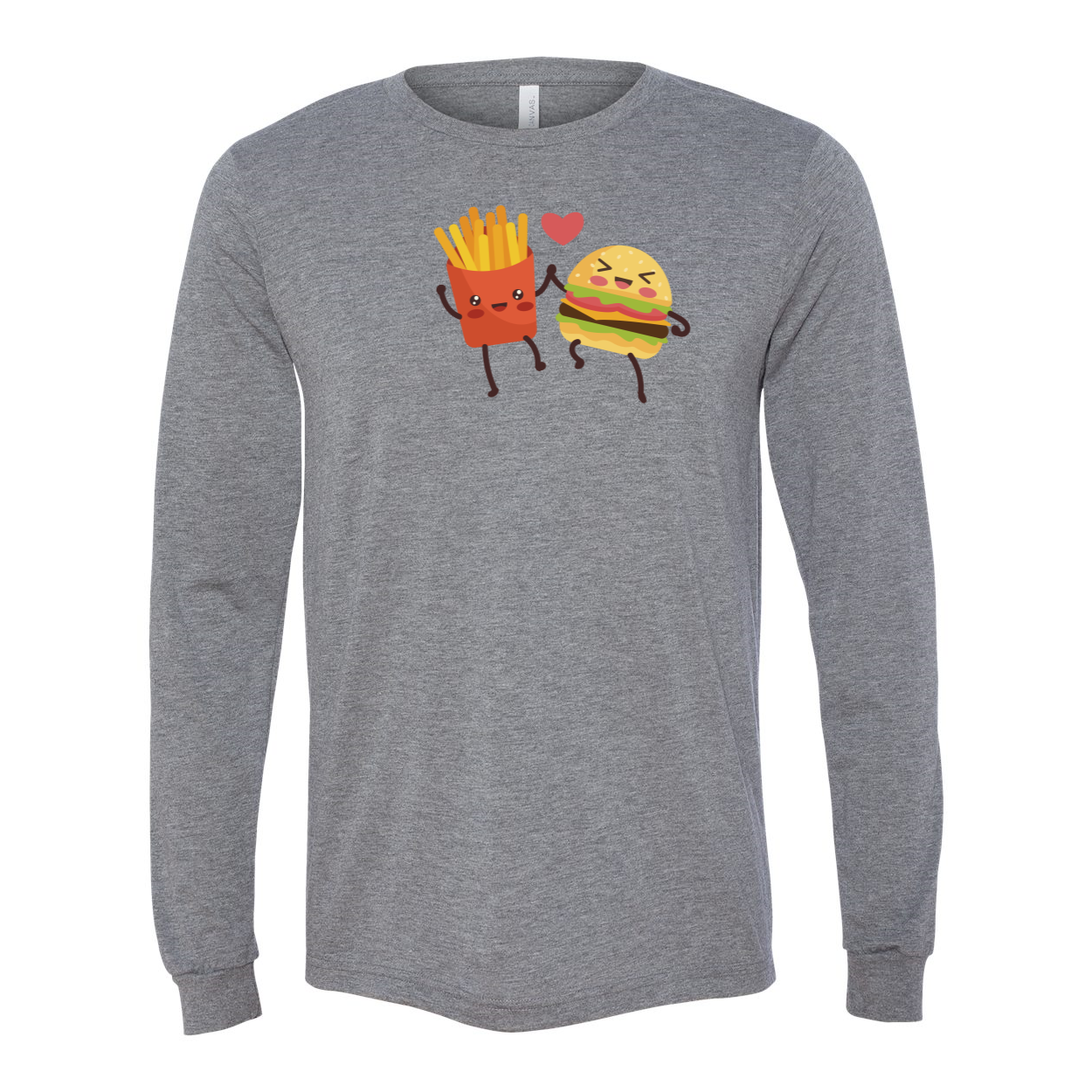 Long Sleeve Hamburger and Fries