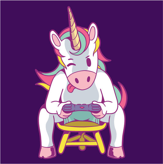 Unicorn Video Gamer