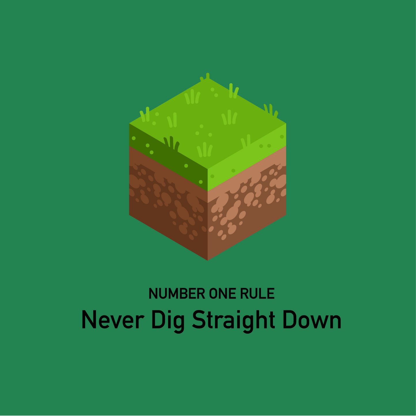 Minecraft - Never dig straight down
