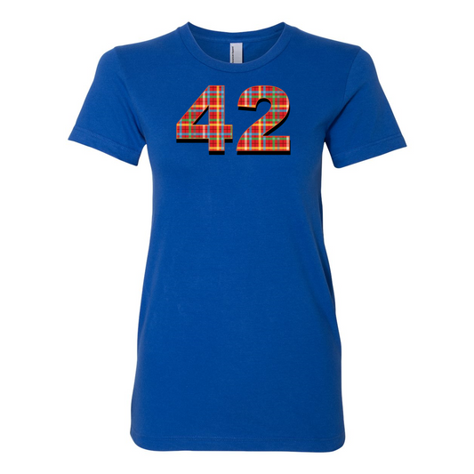 42 Plaid - Women's Fine Jersey T-Shirt